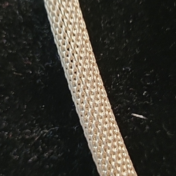 Joseph Esposito Vintage Sterling Heart Mesh Necklace - Picture 6 of 10